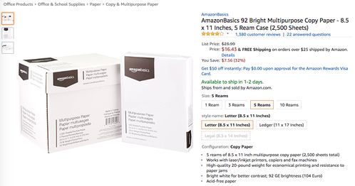 多用途復(fù)印紙火速霸榜，一日狂升15357.0 個人輔助用品